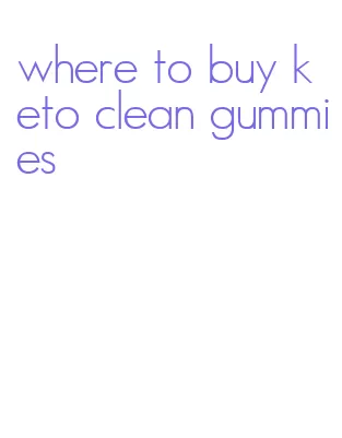 where to buy keto clean gummies