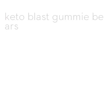 keto blast gummie bears