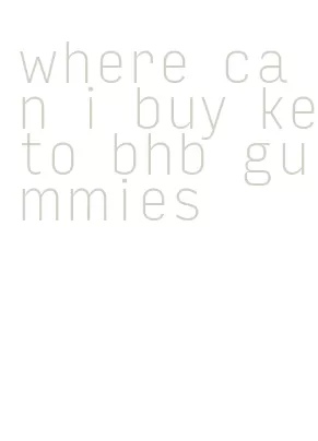 where can i buy keto bhb gummies