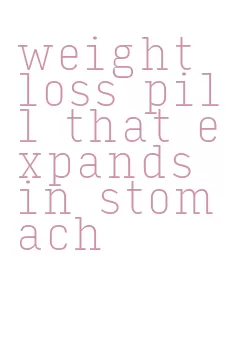 weight loss pill that expands in stomach