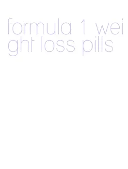 formula 1 weight loss pills