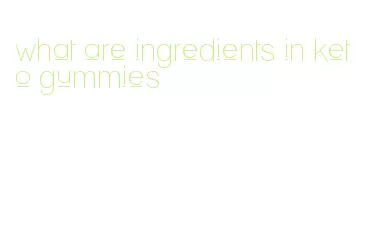 what are ingredients in keto gummies
