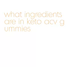 what ingredients are in keto acv gummies