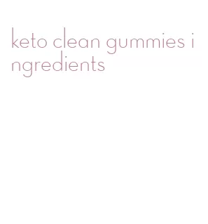 keto clean gummies ingredients