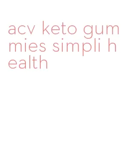 acv keto gummies simpli health
