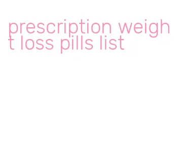 prescription weight loss pills list