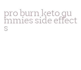 pro burn keto gummies side effects