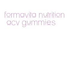 formavita nutrition acv gummies