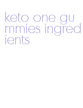 keto one gummies ingredients