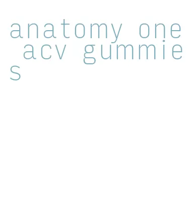 anatomy one acv gummies