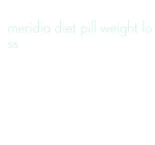 meridia diet pill weight loss