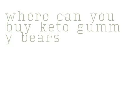 where can you buy keto gummy bears