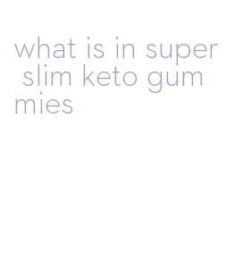 what is in super slim keto gummies