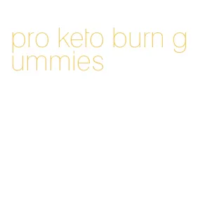 pro keto burn gummies