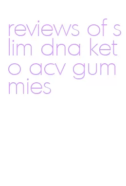reviews of slim dna keto acv gummies