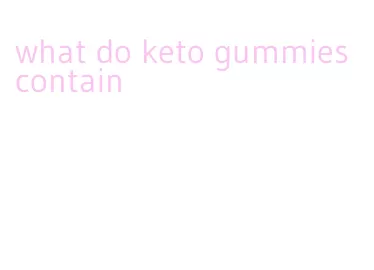 what do keto gummies contain