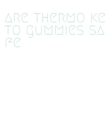 are thermo keto gummies safe
