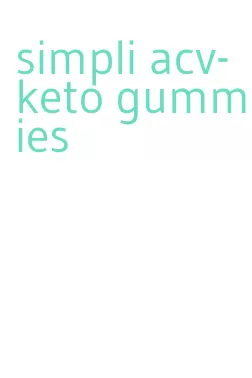 simpli acv-keto gummies