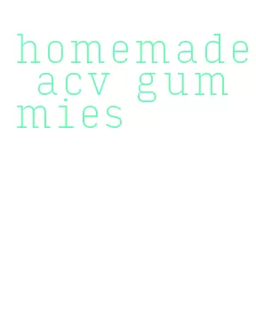 homemade acv gummies
