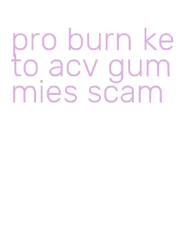pro burn keto acv gummies scam