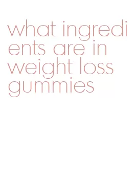 what ingredients are in weight loss gummies