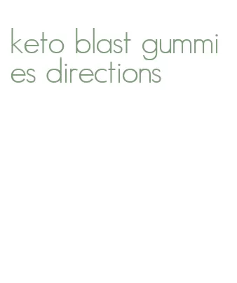 keto blast gummies directions