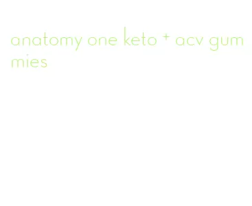anatomy one keto + acv gummies