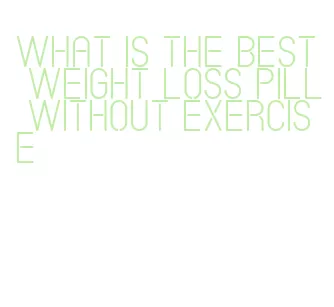 what is the best weight loss pill without exercise