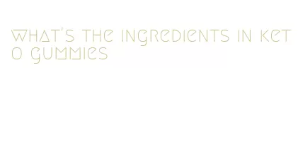 what's the ingredients in keto gummies