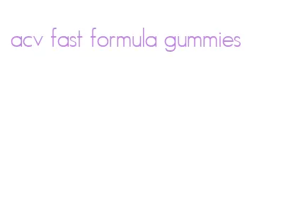 acv fast formula gummies