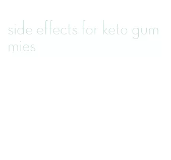 side effects for keto gummies