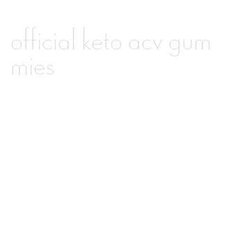 official keto acv gummies