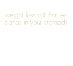 weight loss pill that expands in your stomach