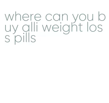 where can you buy alli weight loss pills