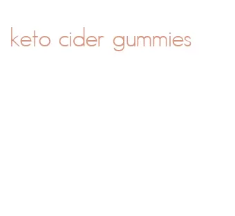 keto cider gummies