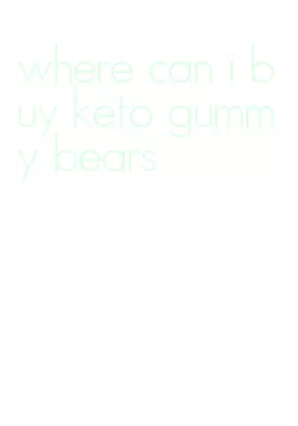 where can i buy keto gummy bears