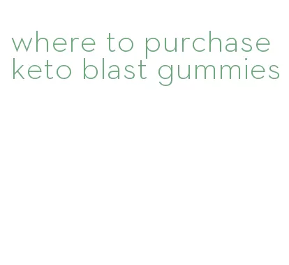 where to purchase keto blast gummies