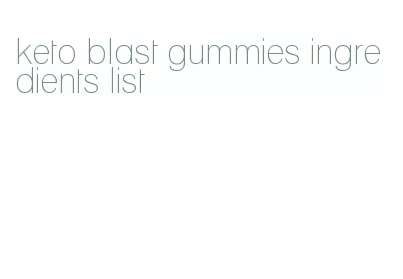 keto blast gummies ingredients list