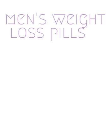 men's weight loss pills
