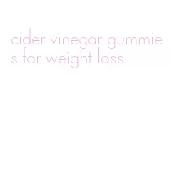 cider vinegar gummies for weight loss