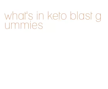 what's in keto blast gummies