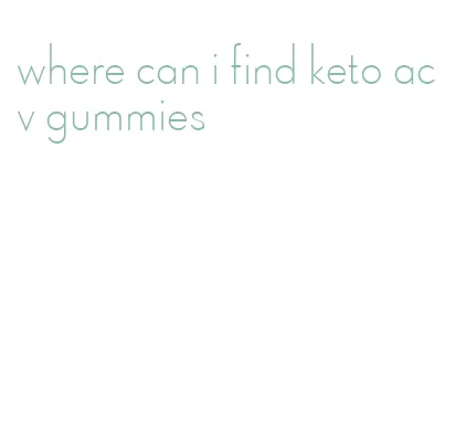 where can i find keto acv gummies
