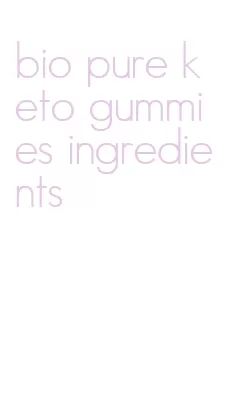 bio pure keto gummies ingredients