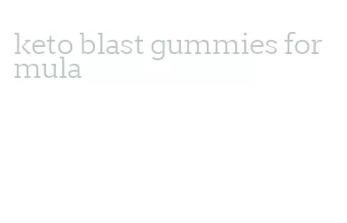 keto blast gummies formula