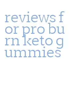 reviews for pro burn keto gummies
