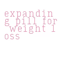 expanding pill for weight loss