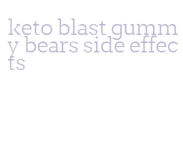 keto blast gummy bears side effects