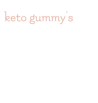 keto gummy's
