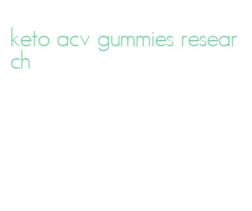 keto acv gummies research
