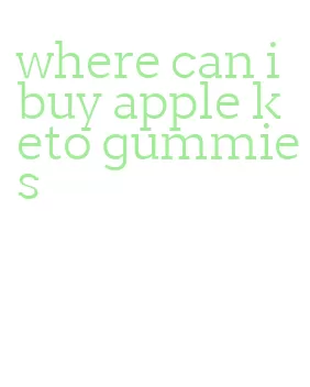 where can i buy apple keto gummies